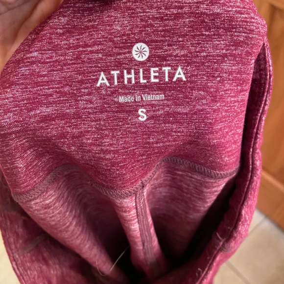 Athleta Heathered Burgundy Leggings Sz Small - Picture 4 of 6